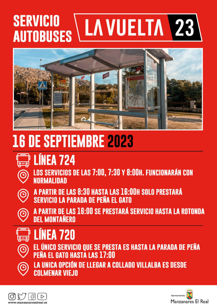 Servicio de autobuses. Vuelta Ciclista a España 2023