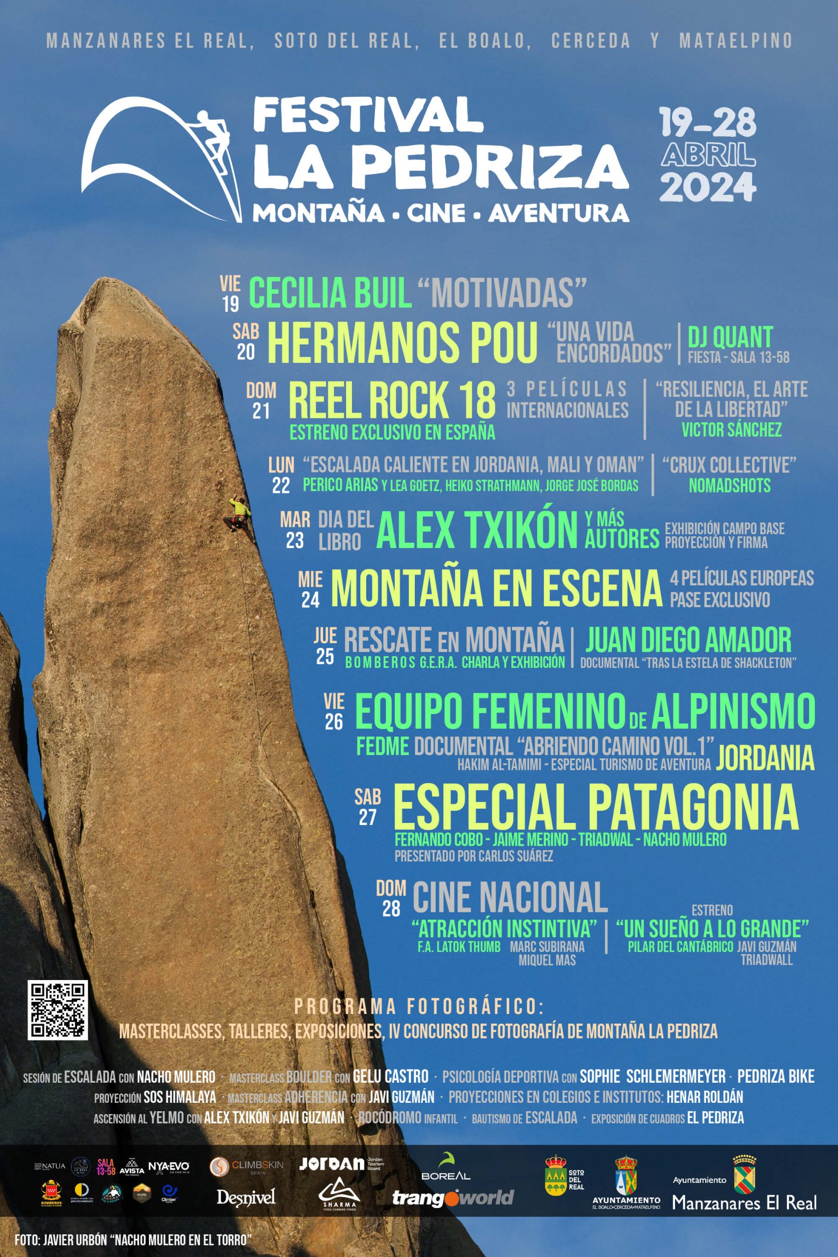 Del 19 al 28 de abril celebraremos la cuarta edición del "Festival La Pedriza: montaña, cine y aventura"