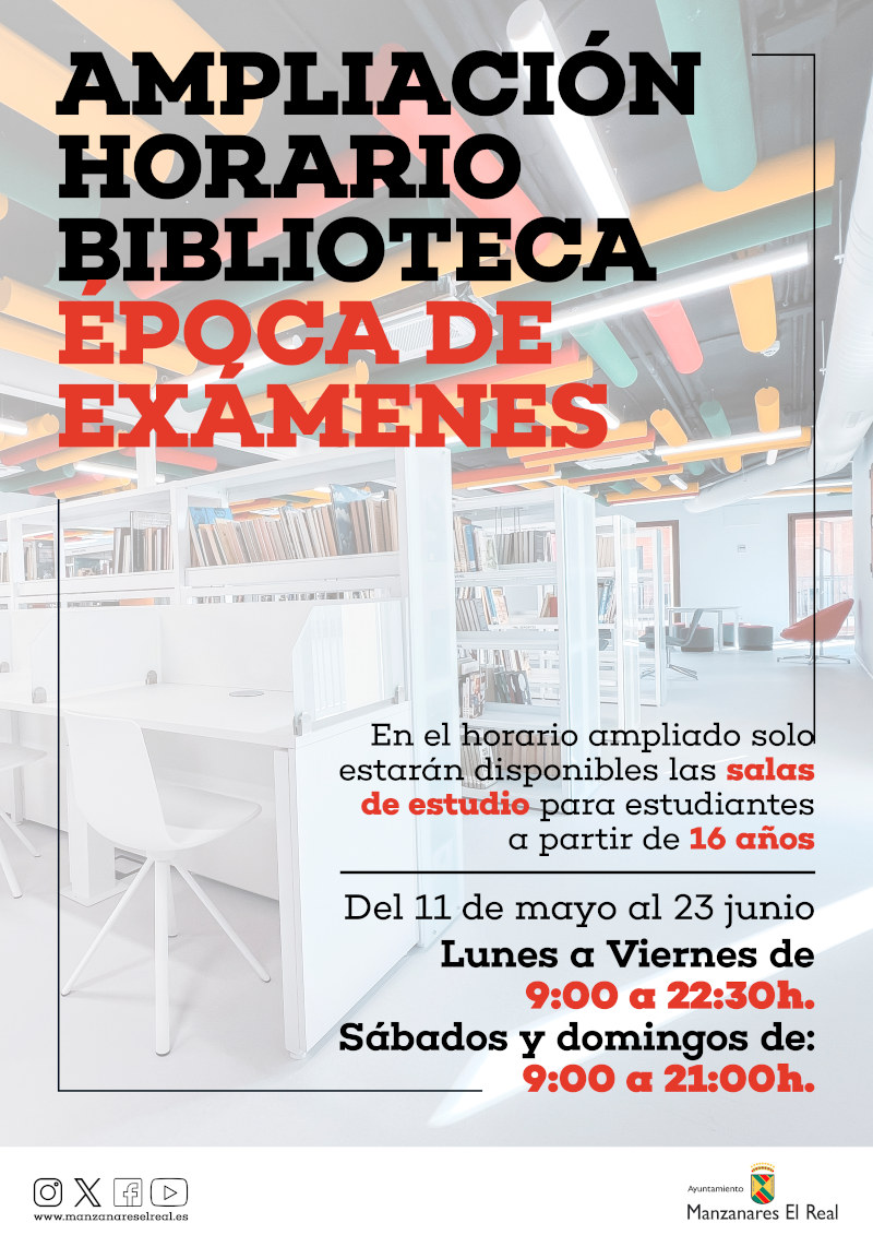 La Biblioteca municipal 'Concha Méndez' amplia su horario en la época de exámenes
