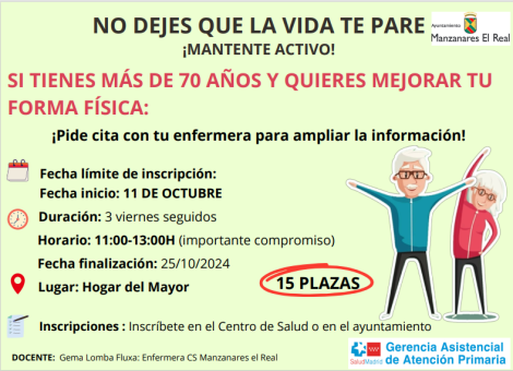 Día Internacional de las Personas Mayores. No dejes que la vida te pare: ¡Mantente activo!