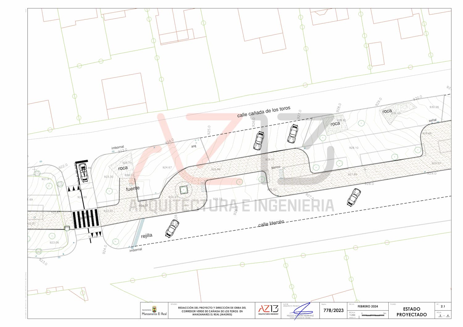 Fase 2. Obras del corredor verde y peatonal de la Cañada de los Toros