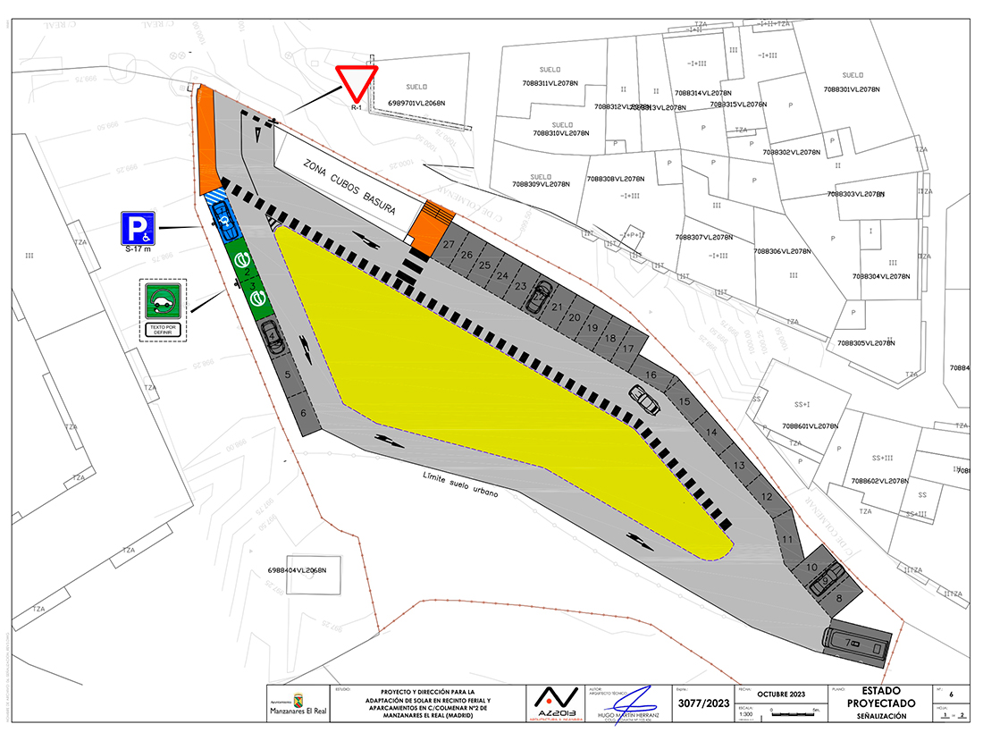 Acondicionamiento del aparcamiento y recinto ferial de la calle Colmenar