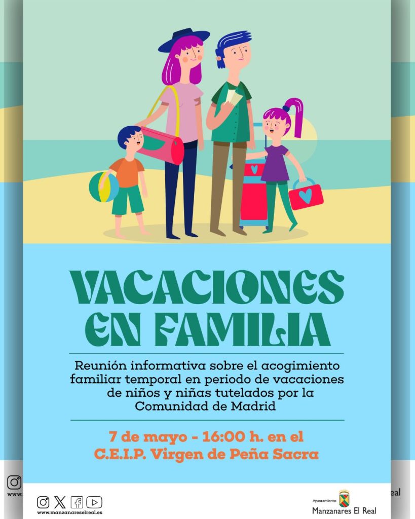 CHARLA VACACIONES EN FAMILIA - Ayuntamiento de Manzanares El Real